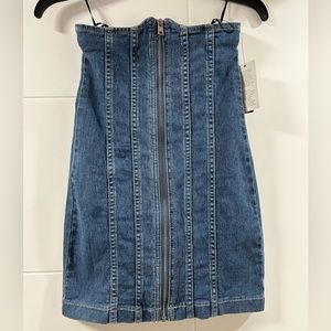 Y2K GUESS Denim Corset Skirt Dress, Bluejay, Size:S